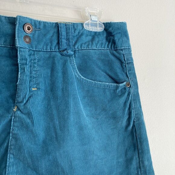American Eagle Corduroy Mini Skirt Womens Size 6 Teal Blue Pockets Y2K New - Picture 3 of 8